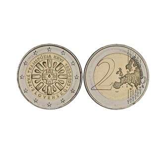2 евро - 100 лет первому переливанию крови в Словакии, Словакия, 2023 год, UNC 13575