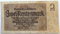 Банкнота 2 рентенмарки - Германия, 1937 год 14323