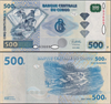 Банкнота 500 франков - Конго, 2022 год, UNC 17045