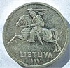 1 цент - Литва, 1991 год 17670