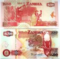 Банкнота  50 квача - Замбия, 2003 год, UNC 12499