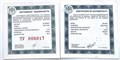 Сертификат от серебряной монеты РФ 13900