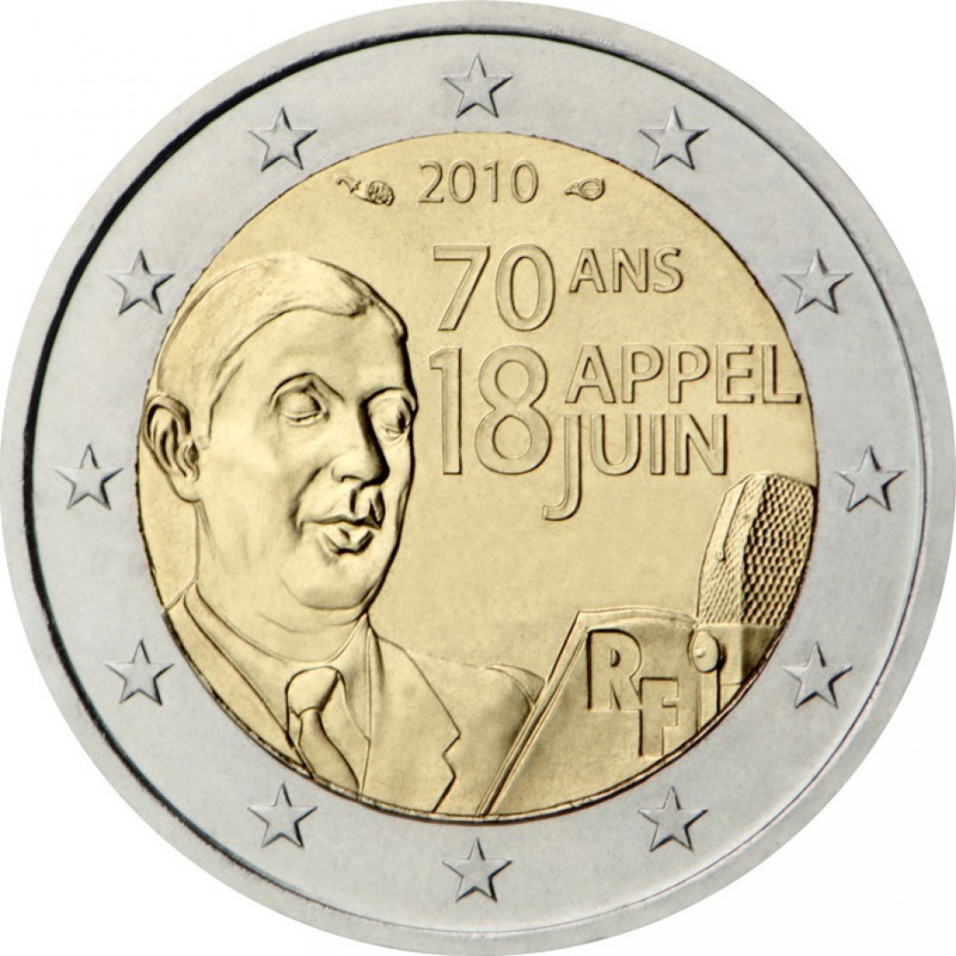 Купить 70 евро. 2 Евро Франция. Франция 2010 год. 70 Евро. Монеты евро Франции.